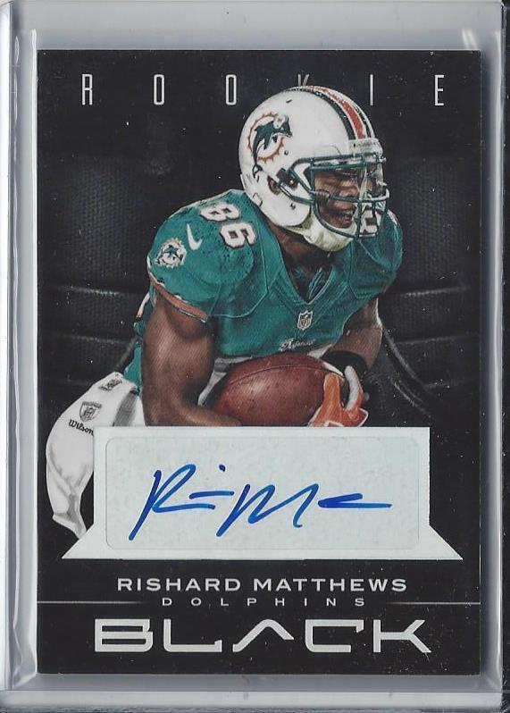 RISHARD MATTHEWS 2012 PANINI BLACK DOLPHINS ROOKIE AUTO RC #D 31/199