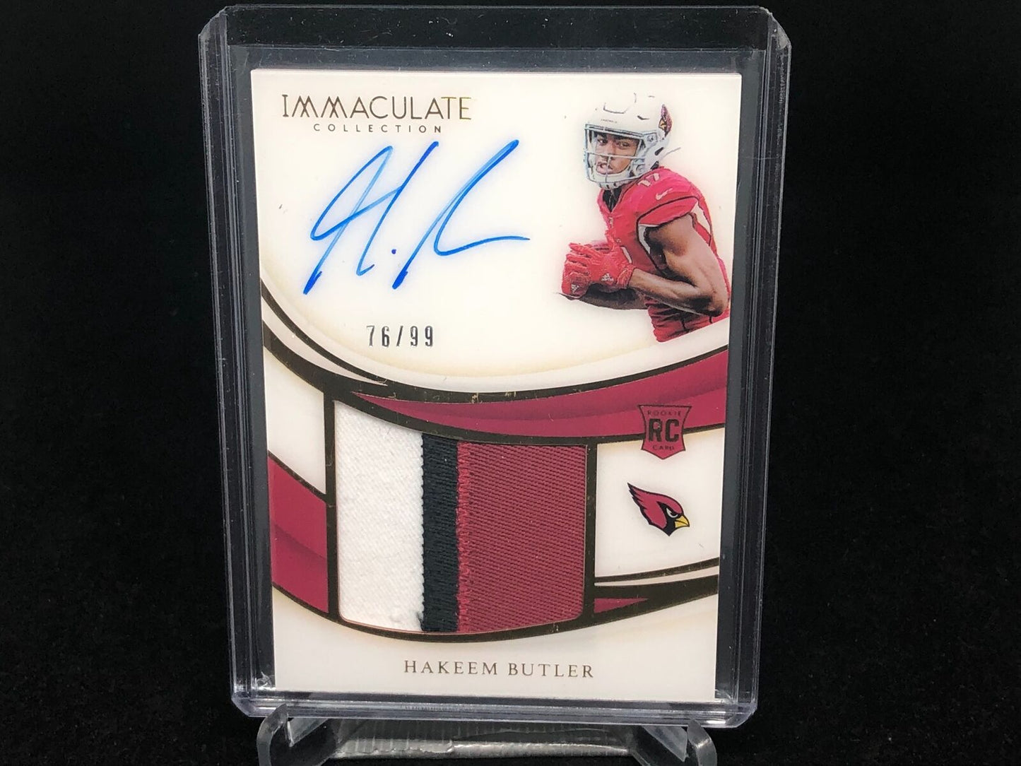 HAKEEM BUTLER 2019 IMMACULATE 3 CLR PATCH ON CARD AUTO RC #D 76/99