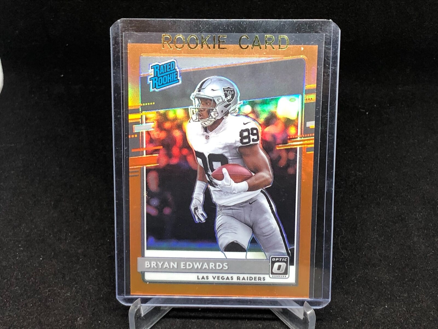 BRYAN EDWARDS 2020 PANINI DONRUSS OPTIC RATED ROOKIE ORANGE HOLO RC #D 128/199