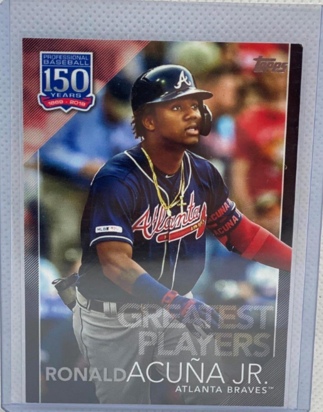 RONALD ACUNA JR. 2019 TOPPS GREATEST PLAYERS BLACK #D 122/299