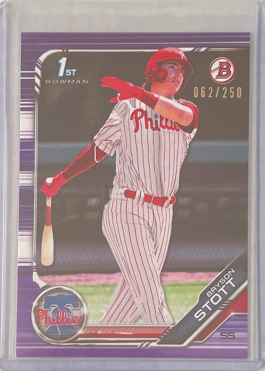 BRYSON STOTT 2019 BOWMAN PAPER 1ST PROSPECT PURPLE #D 062/250