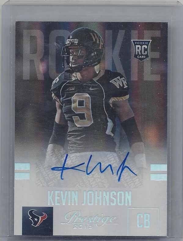 KEVIN JOHNSON 2015 PRESTIGE SILVER HOLOFOIL ROOKIE AUTO RC #D 11/25