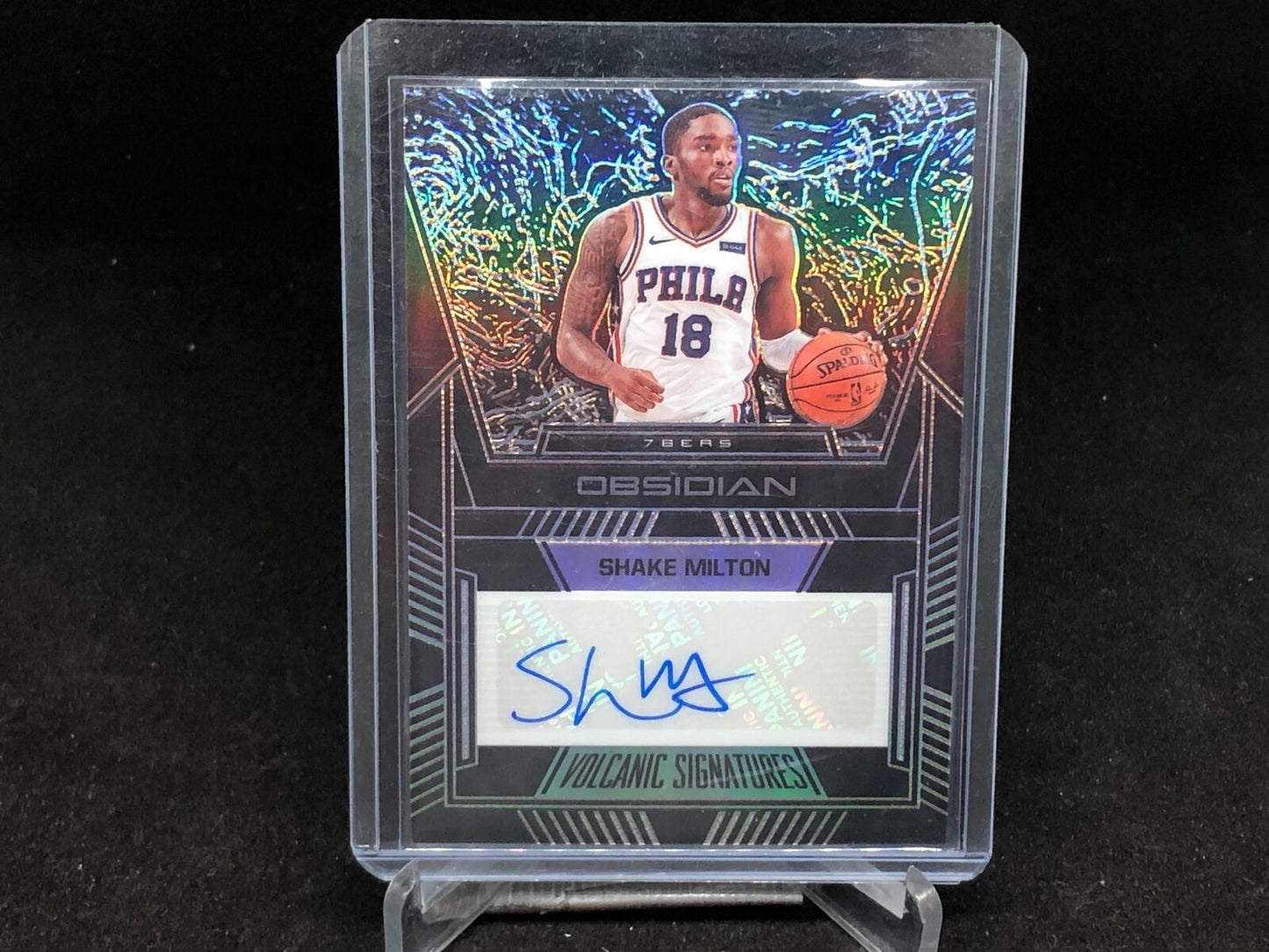 SHAKE MILTON 2019-20 PANINI OBSIDIAN VOLCANIC SIGNATURES AUTO RC #D 88/99