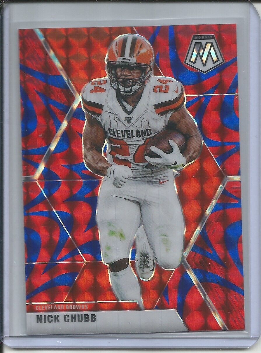 NICK CHUBB 2019-20 PANINI MOSAIC REACTIVE BLUE PRIZM BROWNS