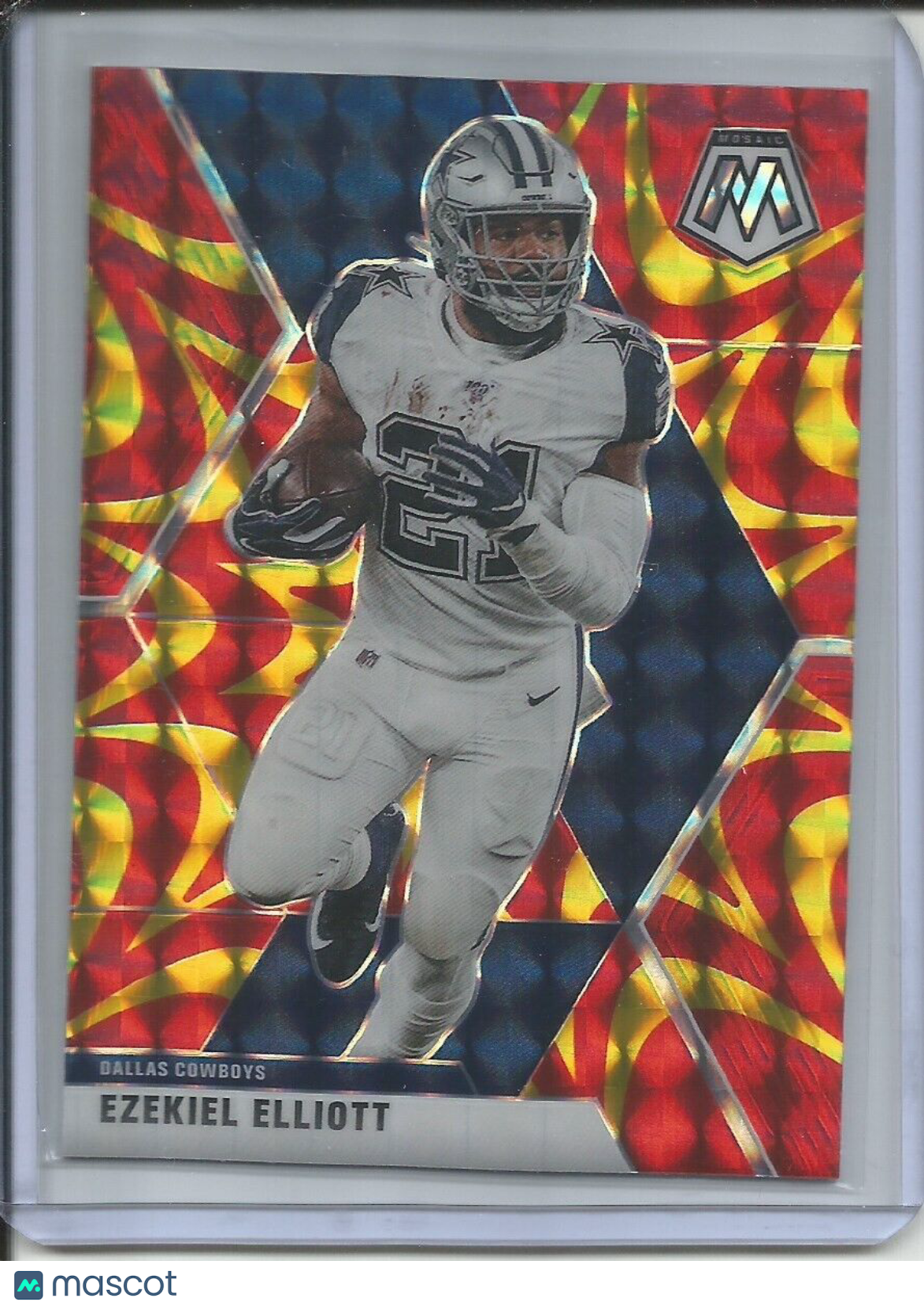 EZEKIEL ELLIOTT 2019-20 PANINI MOSAIC REACTIVE GOLD PRIZM COWBOYS