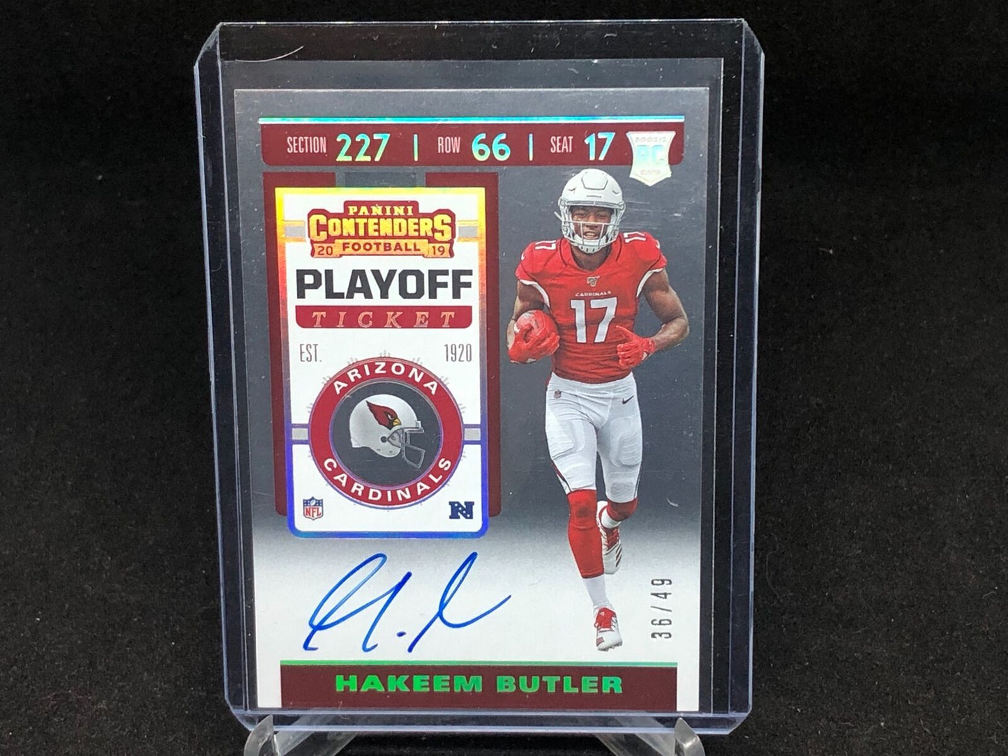 HAKEEM BUTLER 2019 PANINI CONTENDERS PLAYOFF TICKET ON CARD AUTO RC #D 36/49