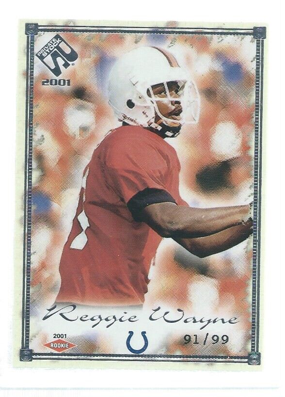 REGGIE WAYNE 2001 PACIFIC PRIVATE STOCK ROOKIE RC #D 91/99