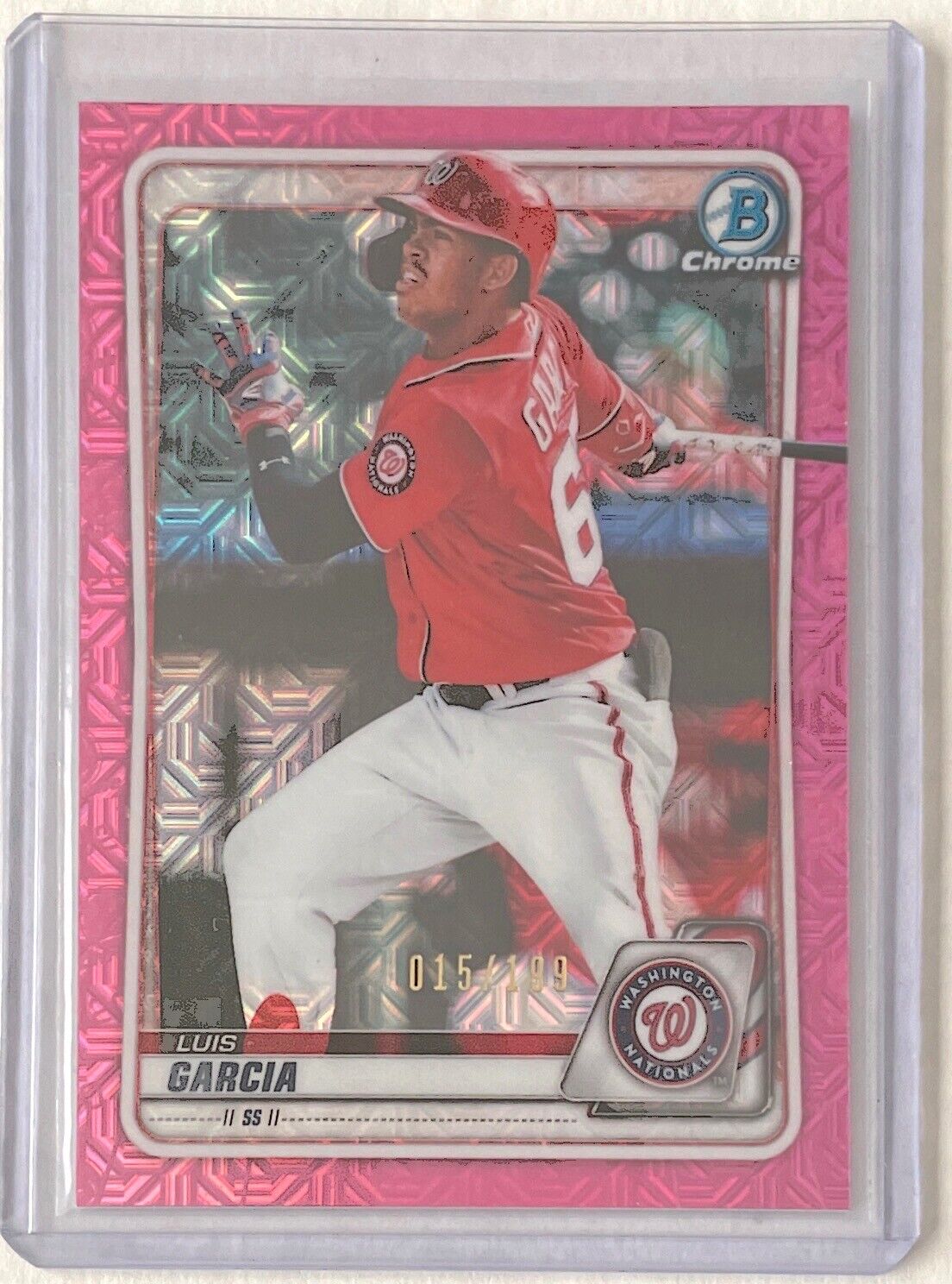 LUIS GARCIA 2020 BOWMAN CHROME PROSPECT MEGA BOX PINK REFRACTOR #D 015/199