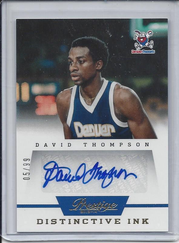 DAVID THOMPSON 2013-14 PRESTIGE DISTINCTIVE INK AUTO #D 5/99