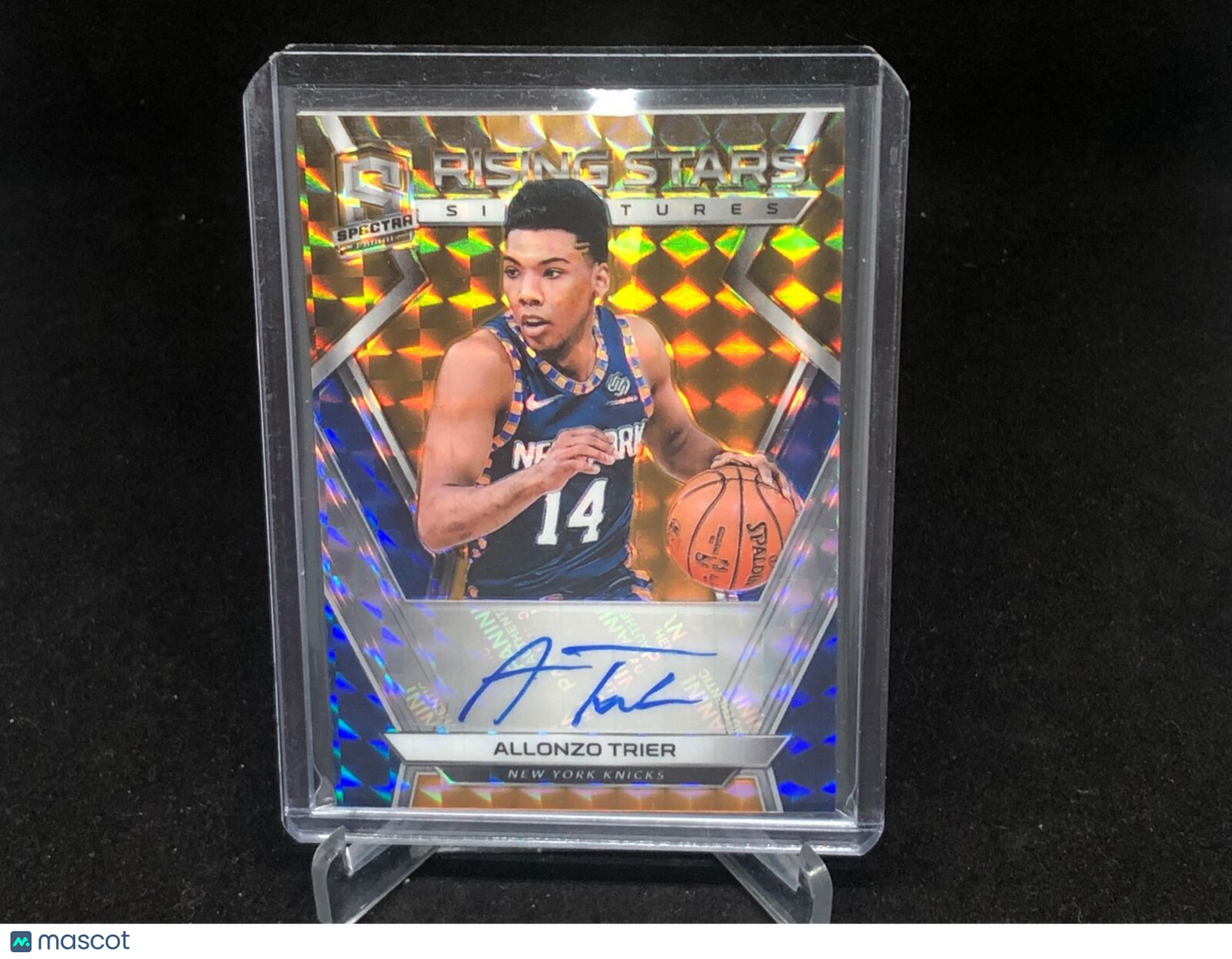 ALONZO TRIER 2018-19 SPECTRA RISING STARS ORANGE PRIZM AUTO RC #D 1/5
