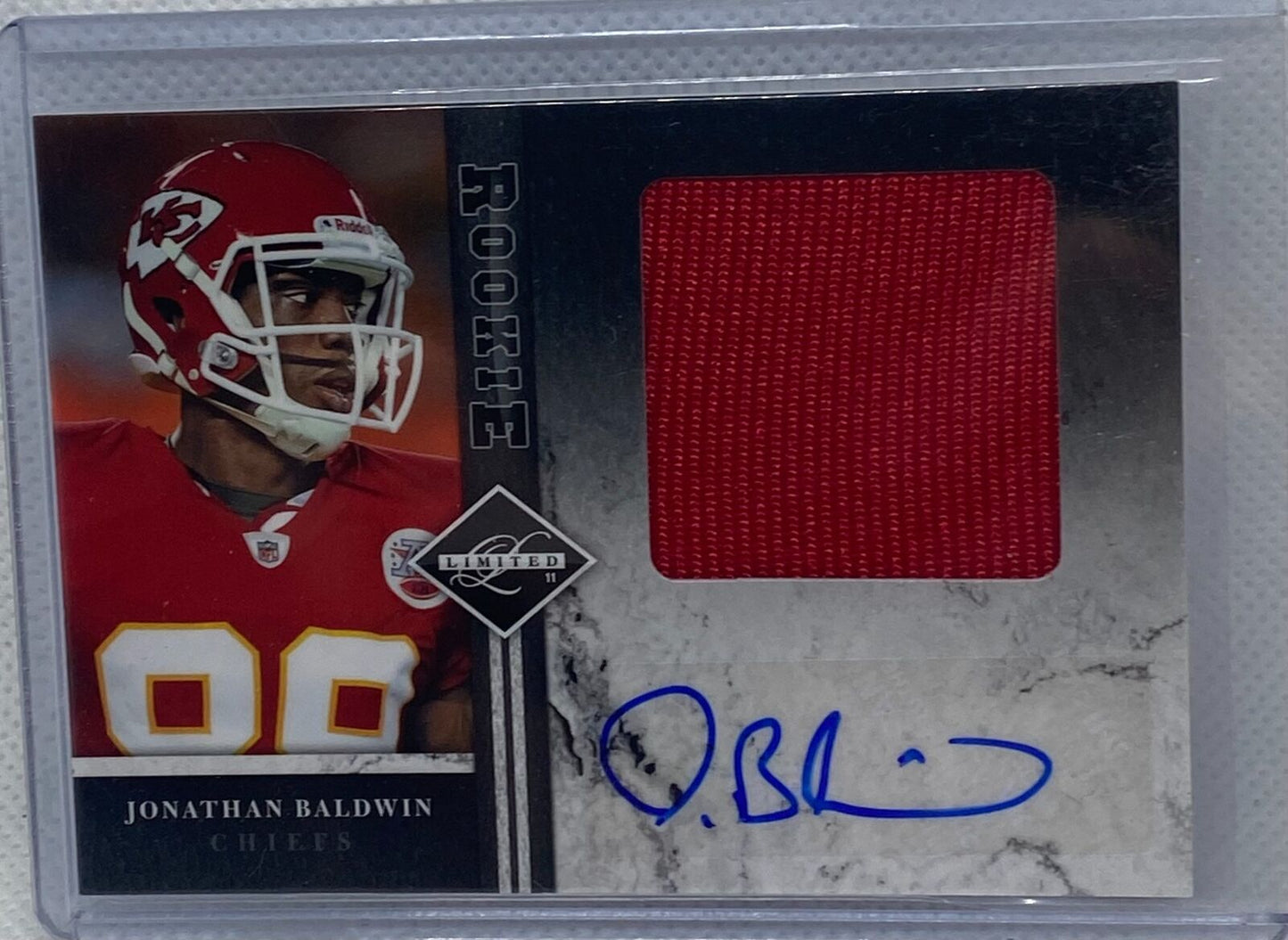 JONATHAN BALDWIN 2011 PANINI ROOKIE LIMITED JERSEY AUTO RC #D 10/10