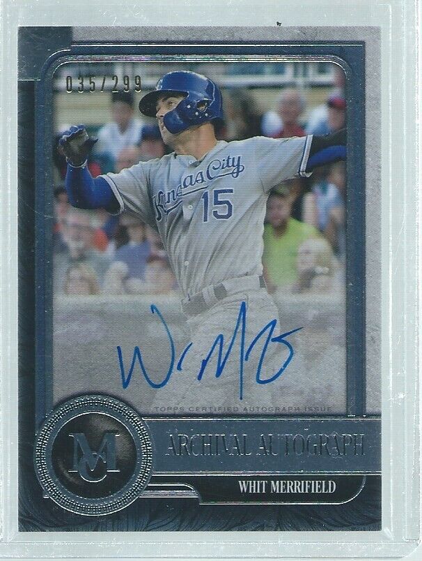 WHIT MERRIFIELD 2019 TOPPS MUSIUM ARCHIVAL AUTOGRAPH ON CARD AUTO #D 35/299