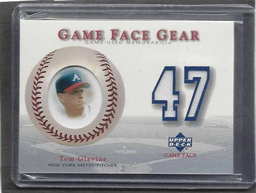TOM GLAVINE 2003 UPPER DECK GAME FACE GEAR METS JERSEY
