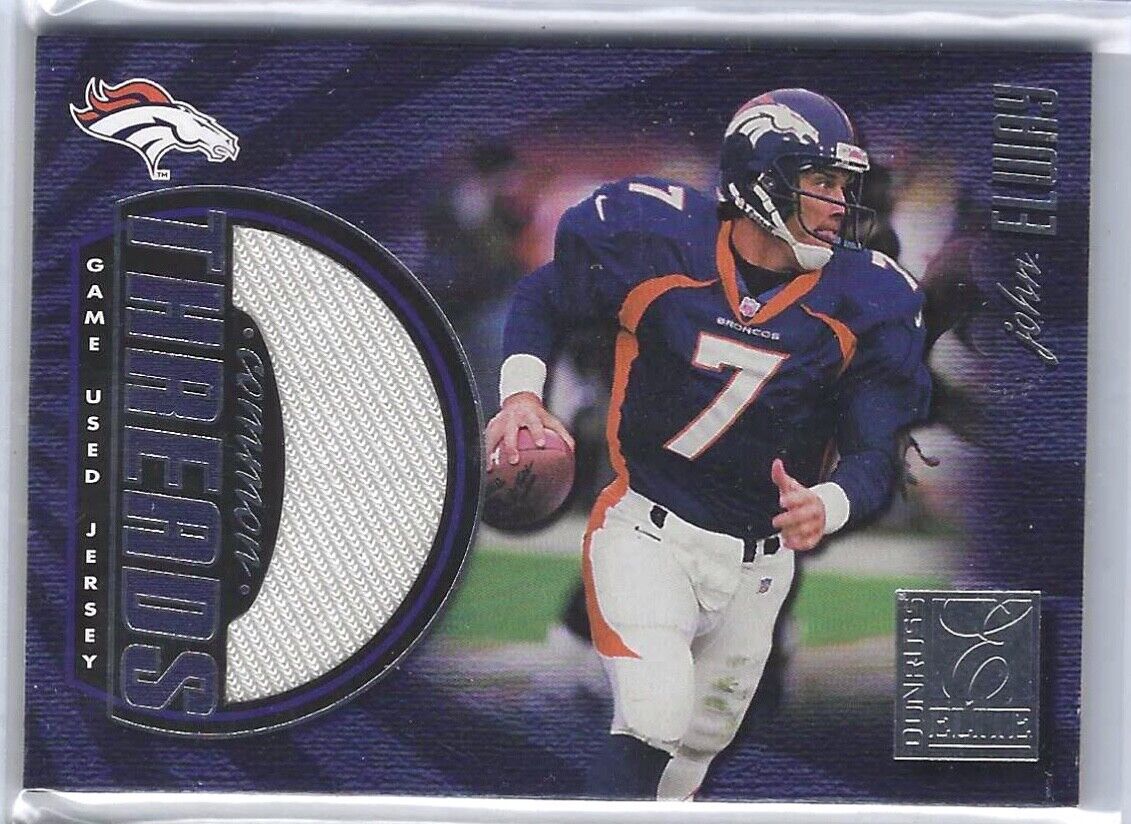 JOHN ELWAY 1999 DONRUSS ELITE COMMON THREADS GAME USED JERSEY #D /150