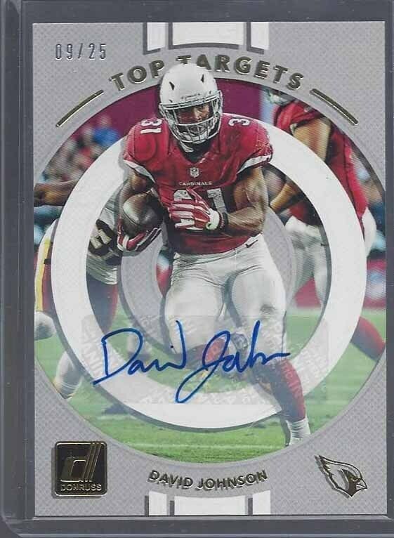 DAVID JOHNSON 2017 DONRUSS TOP TARGETS AUTO #D 9/25