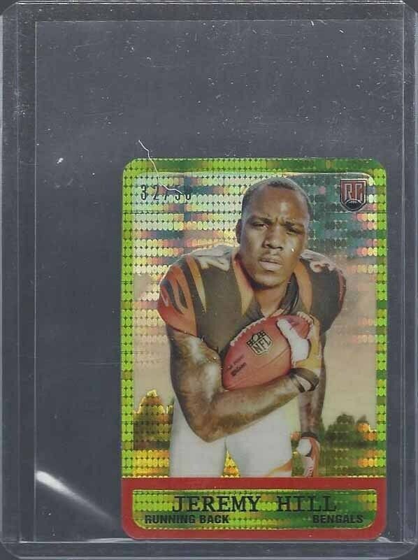 1/1 JEREMY HILL 2014 TOPPS CHROME MINI PULSAR DIE CUT REFRACTOR RC #D 32/50 JSY#