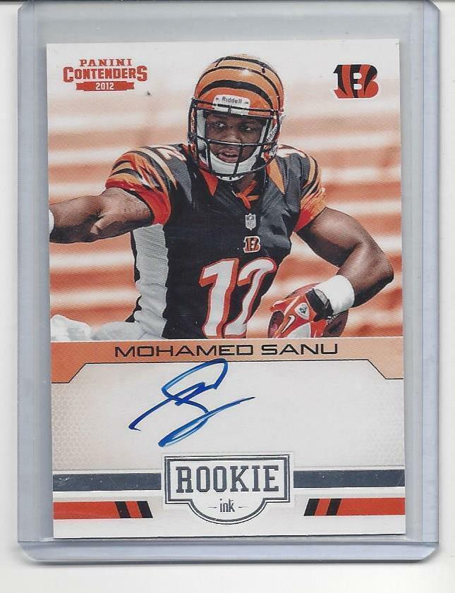 MOHAMED SANU 2012 CONTENDERS ROOKIE INK SP ON CARD AUTO RC #16