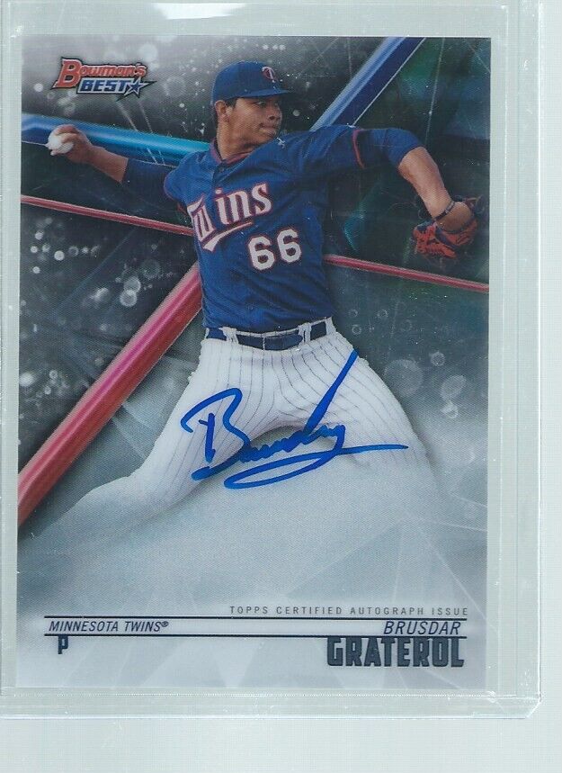 BRUSDAR GRATEROL 2018 BOWMAN'S BEST ON CARD AUTO PROSPECT