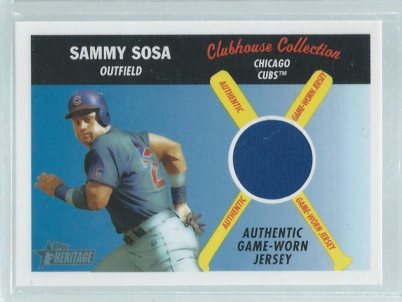 SAMMY SOSA 2004 TOPPS HERITAGE CLUBHOUSE COLLECTION JERSEY