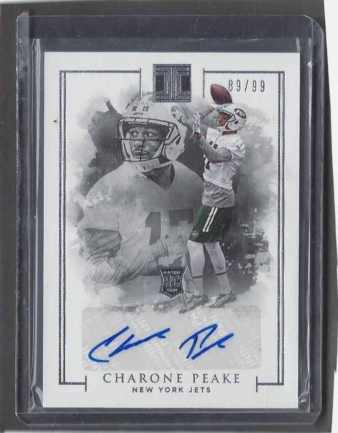 CHARONE PEAKE 2016 PANINI IMPECCABLE JETS ROOKIE AUTO RC #D 89/99