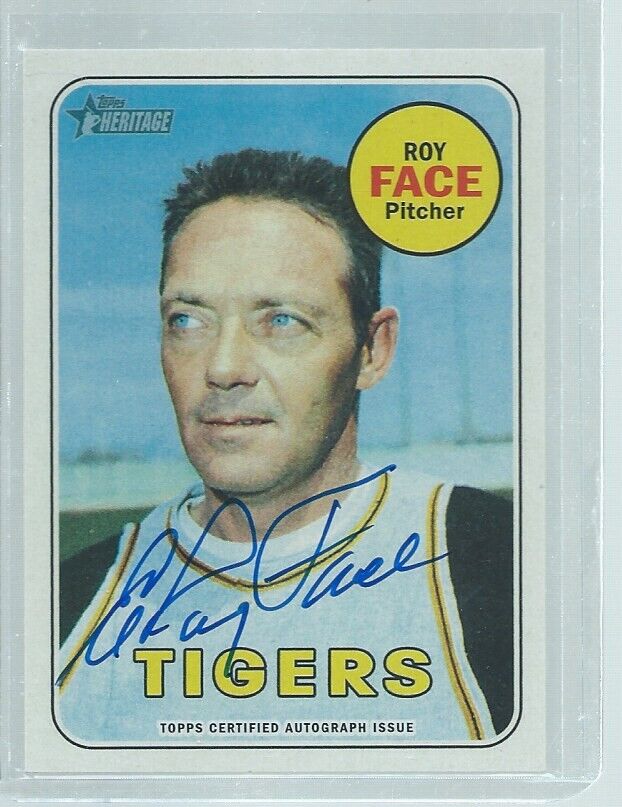 ELROY ROY FACE 2018 TOPPS HERITAGE REAL ONE ON CARD AUTO