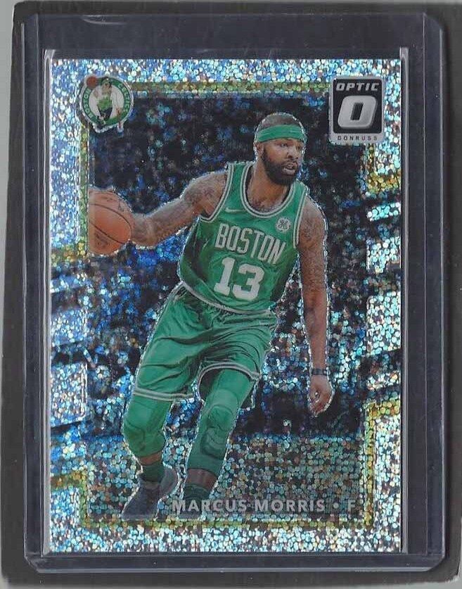 MARCUS MORRIS 2017-18 DONRUSS OPTIC WHITE SPARKLE SSP PRIZM /5 #8