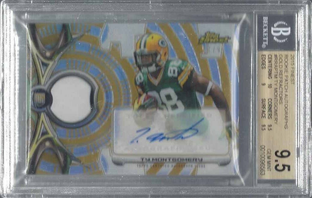 TY MONTGOMERY 2015 FINEST GOLD REFRACTOR RPA PATCH AUTO RC /99 BGS 9.5 10 POP 2