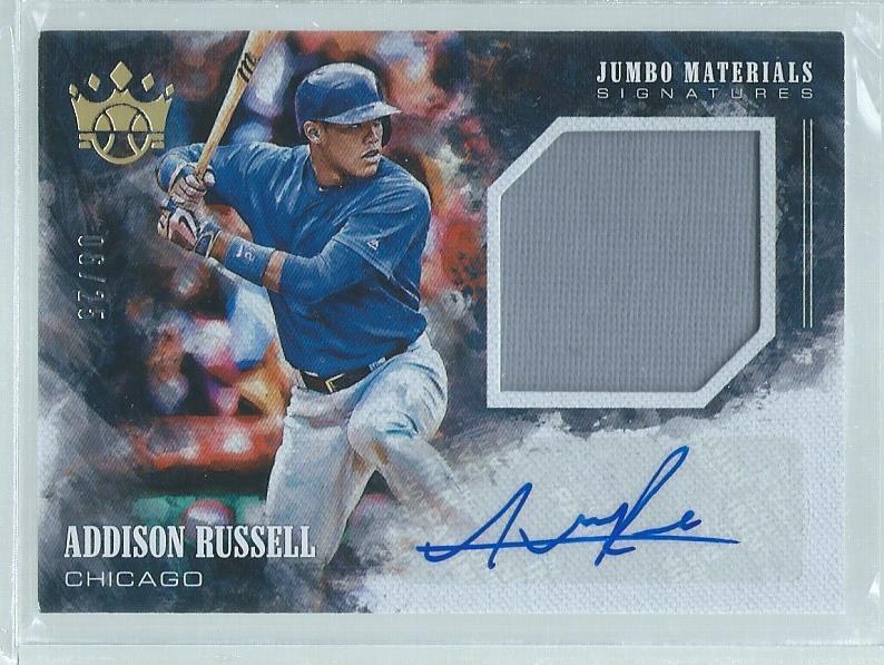 ADDISON RUSSELL 2018 DIAMOND KINGS JERSEY AUTO #D 6/25