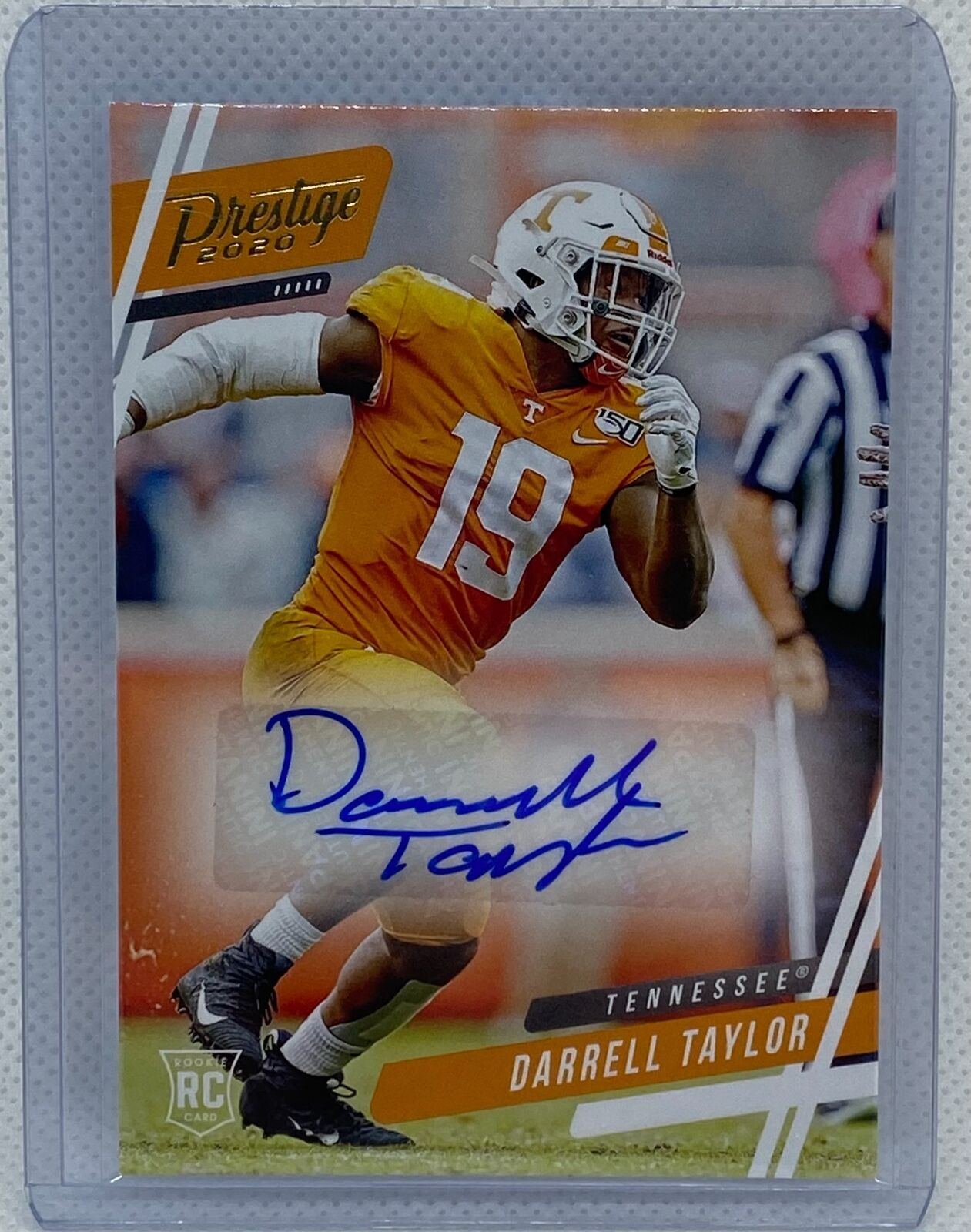 DARRELL TAYLOR 2020 PANINI CHRONICLES DRAFT PICKS PRESTIGE ROOKIE AUTO RC #5