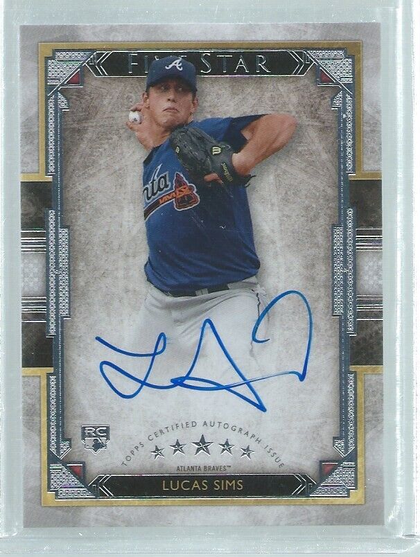 LUCAS SIMS 2018 TOPPS FIVE STAR ON CARD AUTO ROOKIE RC