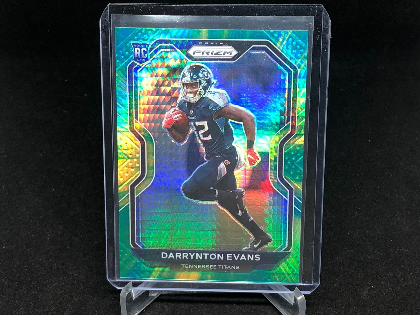 DARRYNTON EVANS 2020 PANINI PRIZM GREEN YELLOW HYPER PRIZM RC #D 69/175