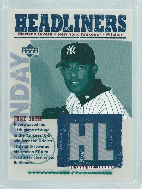 MARIANO RIVERA 2003 UPPER DECK HEADLINERS JERSEY