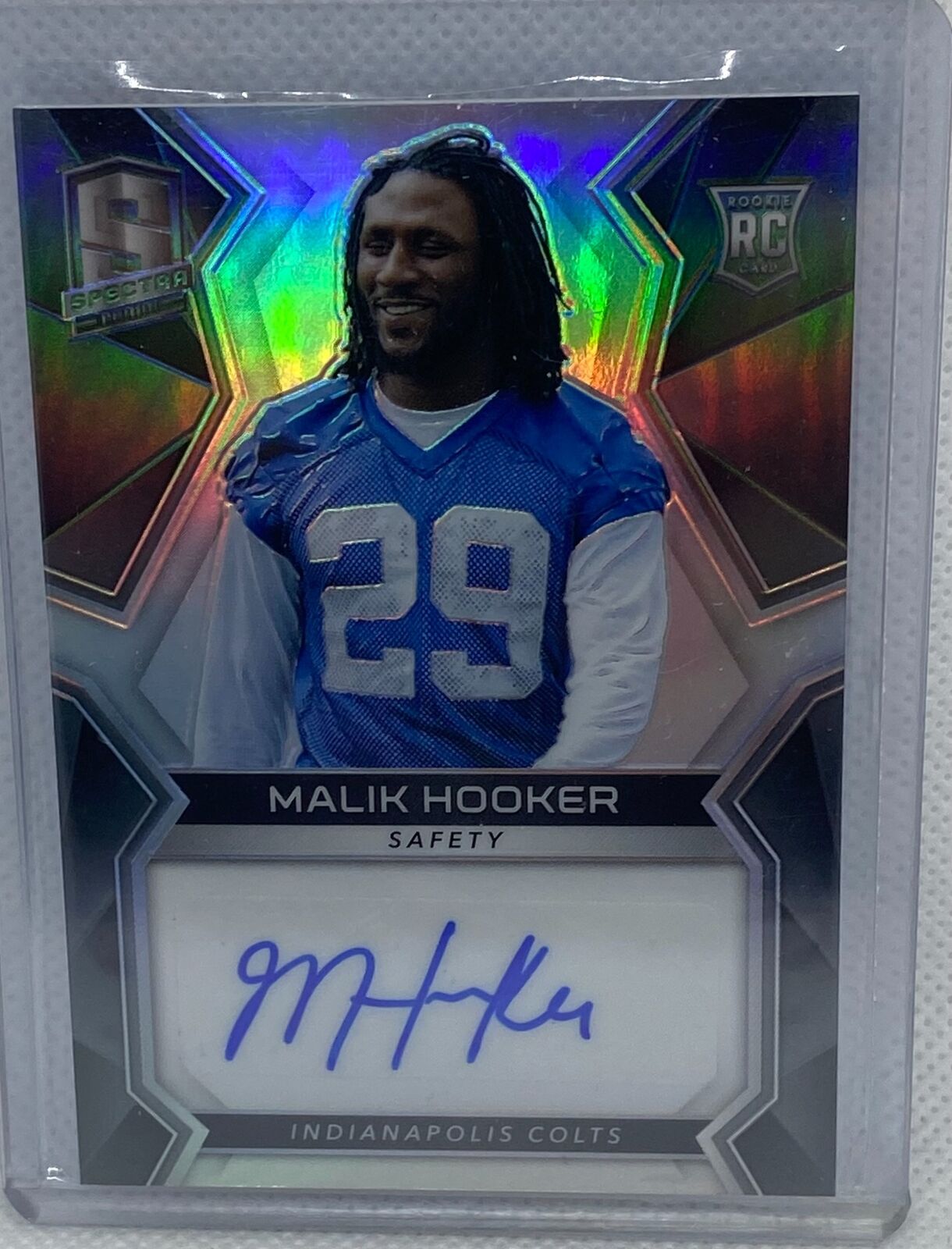 MALIK HOOKER 2017 PANINI SPECTRA AUTO RC #D /199