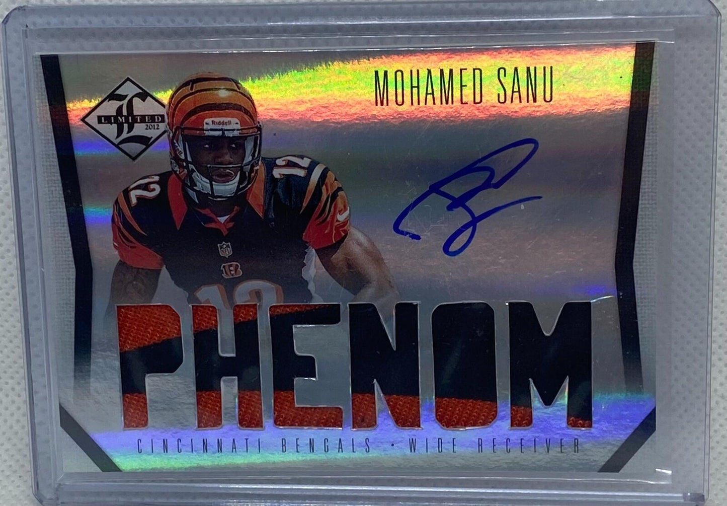MOHAMED SANU 2012 PANINI LIMITED PHENOMS RPA PATCH ON CARD AUTO RC #D /299