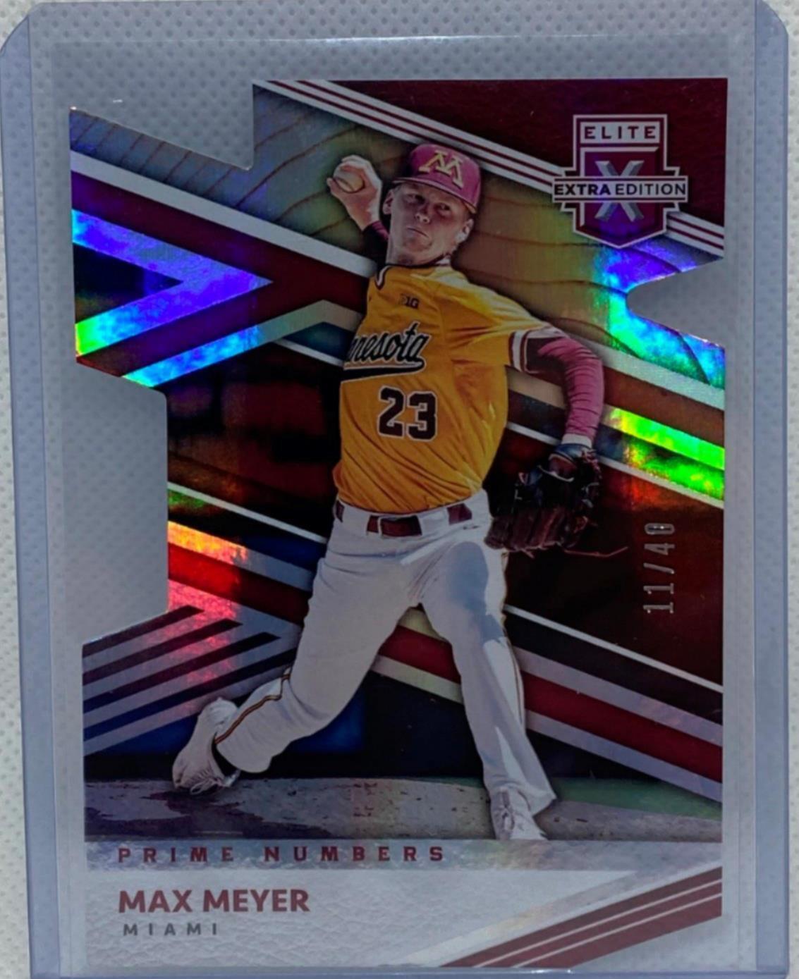 MAX MEYER 2020 PANINI ELITE EXTRA EDITION PRIME NUMBERS DIECUT PROSPECT #D 11/40