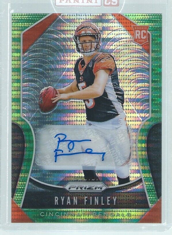 RYAN FINLEY 2019 PANINI PRIZM AUTO GREEN PULSAR PRIZMS RC #306