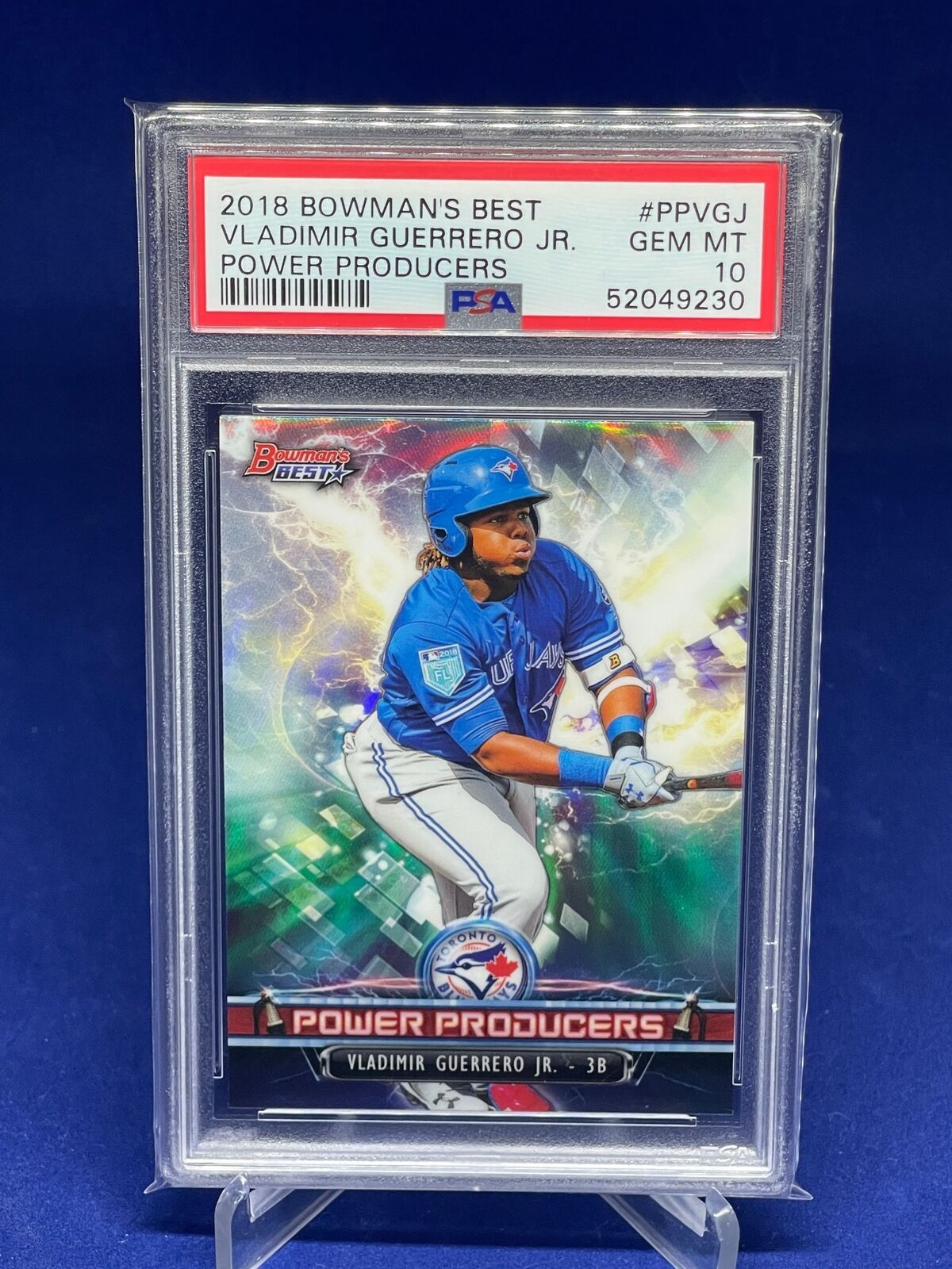VLADIMIR GUERRERO JR 2018 BOWMANS BEST POWER PRODUCERS REFRACTOR PSA 10 GEM