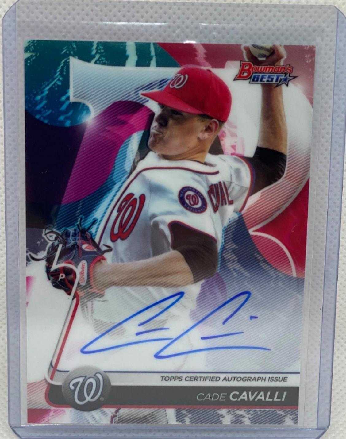 CADE CAVALLI 2020 TOPPS BOWMAN'S BEST PROSPECT ON CARD AUTO # B20-CC