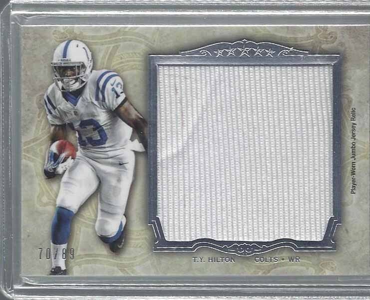 T.Y. HILTON 2012 TOPPS 5 FIVE STAR JUMBO ROOKIE COLTS JERSEY RC #D 70/89