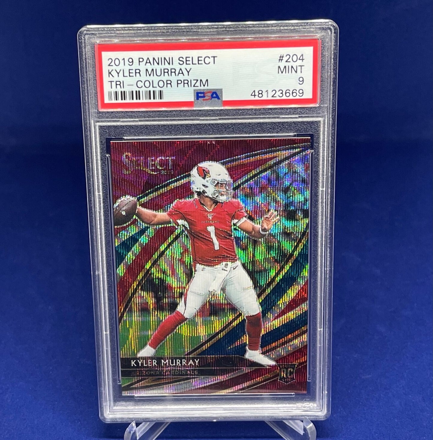 KYLER MURRAY 2019 PANINI SELECT TRI COLOR PRIZM FIELD LEVEL RC #D /99 PSA 9 MINT