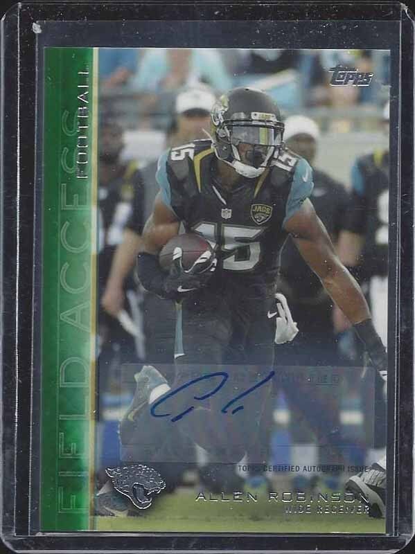 1/1 ALLEN ROBINSON 2015 TOPPS FIELD ACCESS GREEN AUTO #D 15/50 JERSEY #15!!!