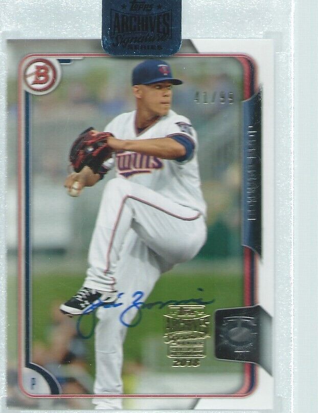 JOSE BERRIOS 2018 TOPPS ARCHIVES 2015 BOWMAN ON CARD AUTO #D 41/99