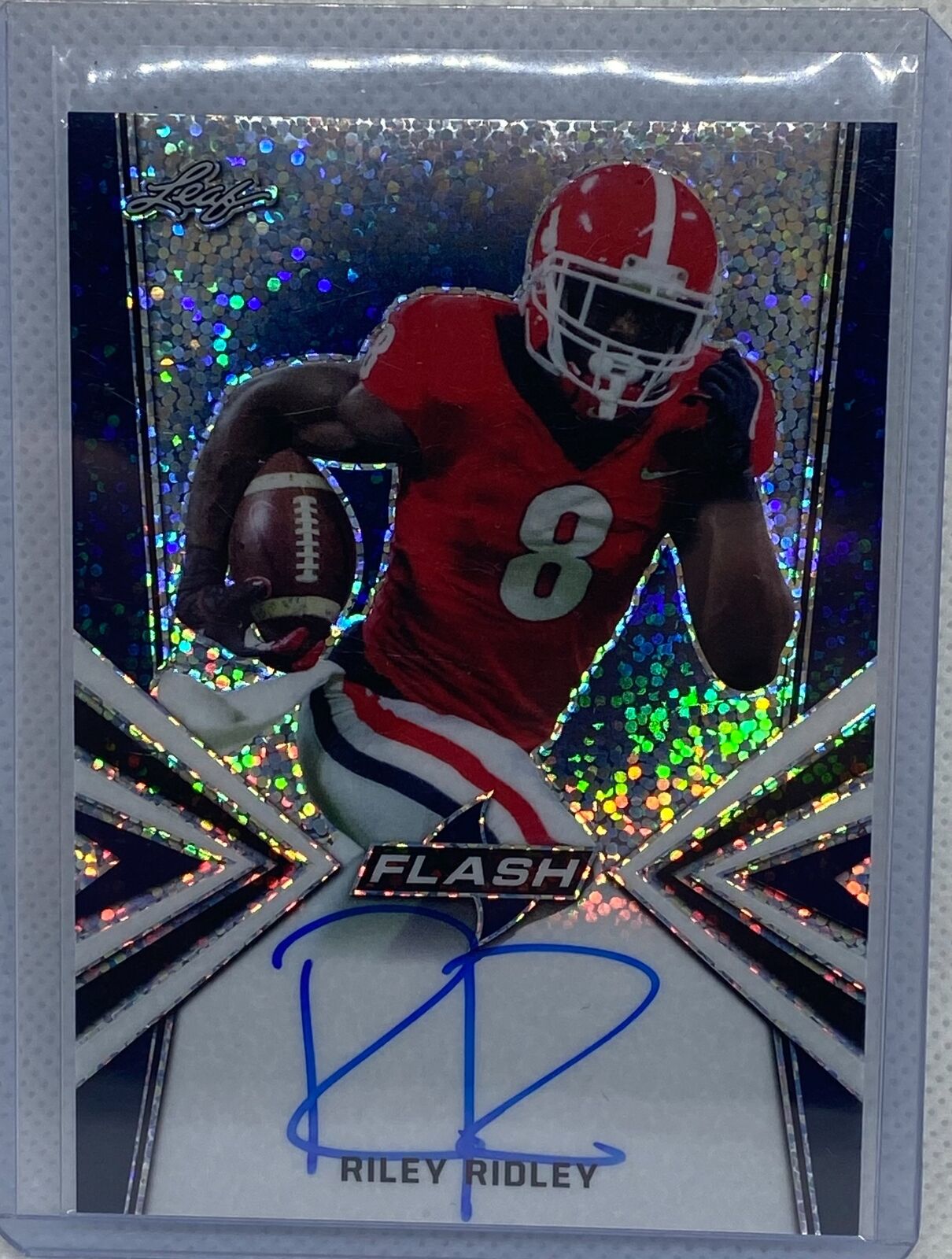RILEY RIDLEY 2019 LEAF FLASH ON CARD AUTO RC #D 6/50