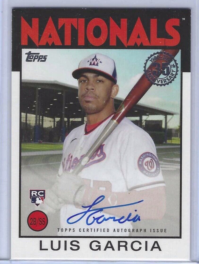 LUIS GARCIA 2021 TOPPS THROWBACK INSERT ROOKIE ON CARD AUTO RC #86A-LGA