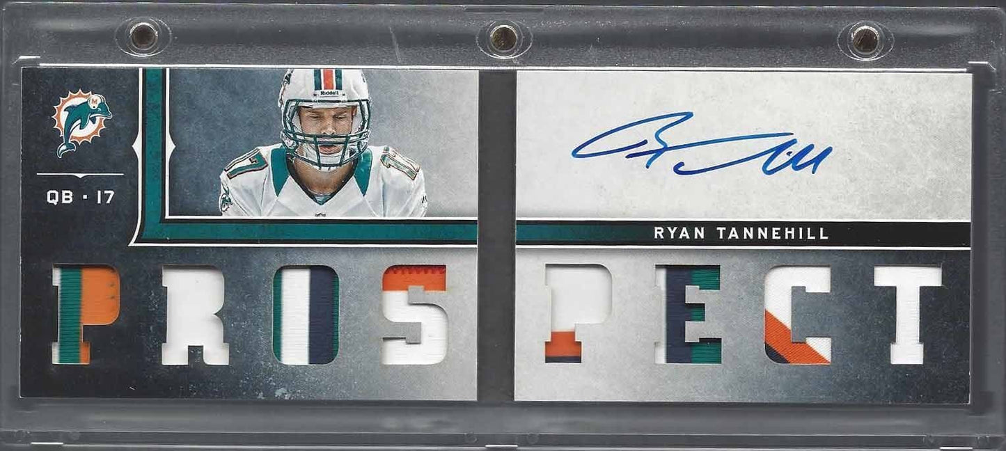 RYAN TANNEHILL 2012 PLAYBOOK PROSPECT PIECE PATCH ON CARD AUTO BOOK RC #D 20/25