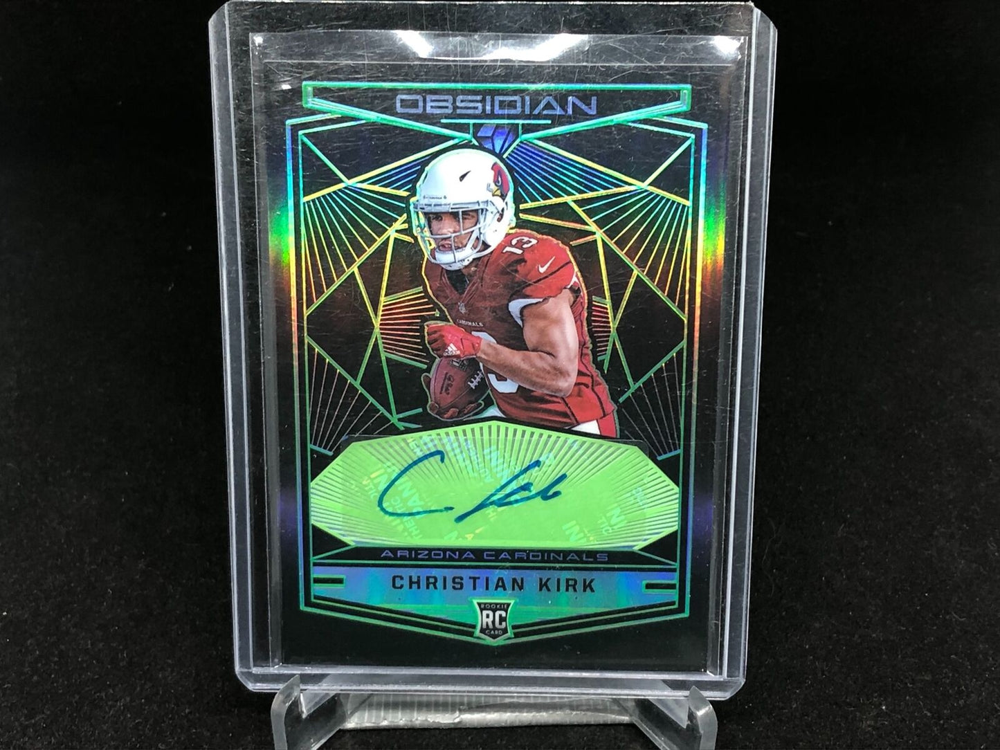 CHRISTIAN KIRK 2018 PANINI OBSIDIAN GREEN AUTO RC #D 16/25