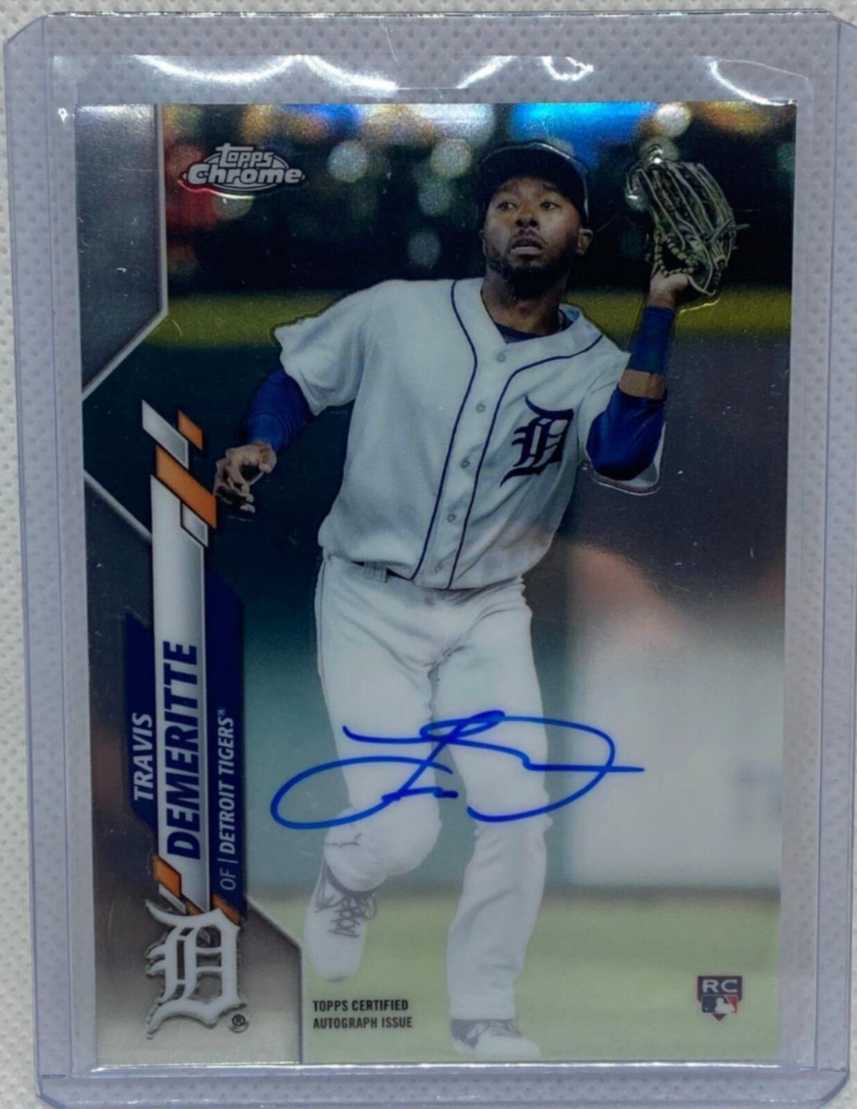 TRAVIS DEMERITTE 2020 TOPPS CHROME ROOKIE ON CARD AUTO RC #RA-TD