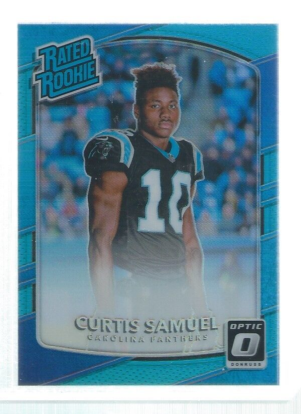 CURTIS SAMUEL 2017 DONRUSS OPTIC HOLO RATED ROOKIE LIGHT BLUE RC #D 139/299