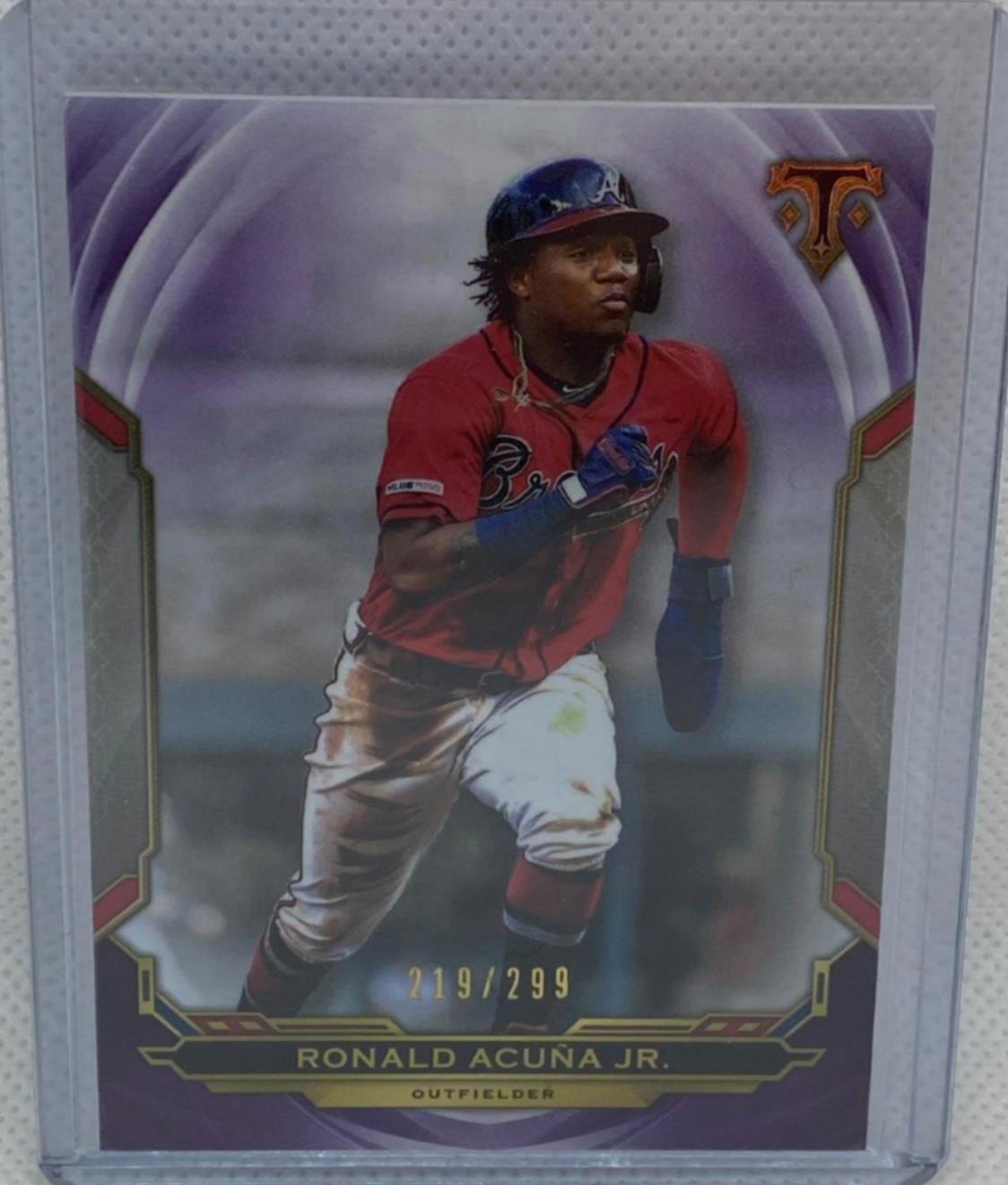 RONALD ACUNA JR. 2019 TOPPS TRIPLE THREADS AMETHYST PURPLE #D 219/299