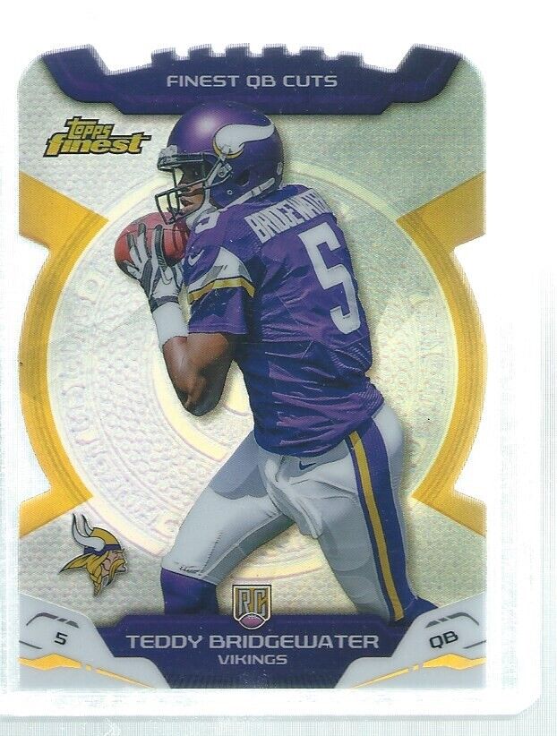 TEDDY BRIDGEWATER 2014 TOPPS FINEST QB CUTS DIE CUT REFRACTOR ROOKIE RC CASE HIT